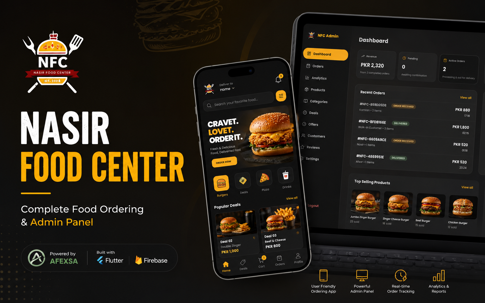 Nasir Food Center — main screen